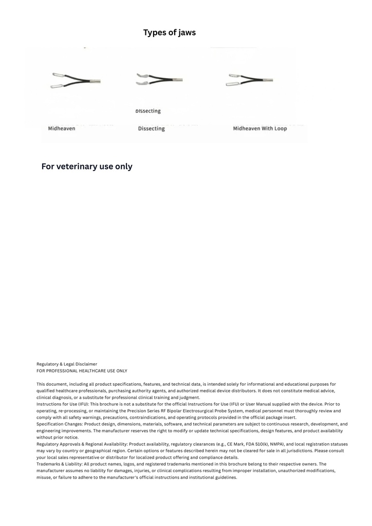 Bipolar endoscopic cautery handpiece for endoscopic lumbosacral foraminotomy/other procedures (Vet.specific)