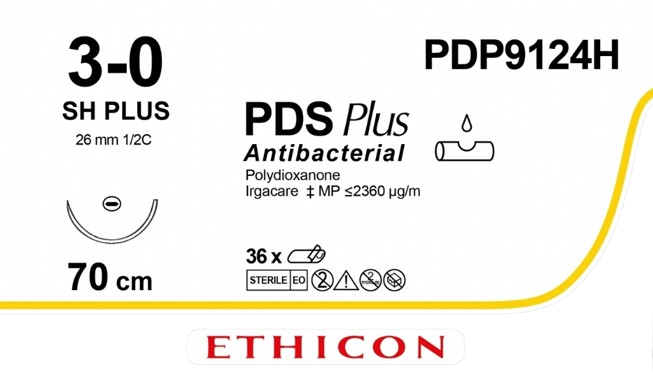PDP9124H - PDS Plus Antibacterial (polydioxanone) Suture