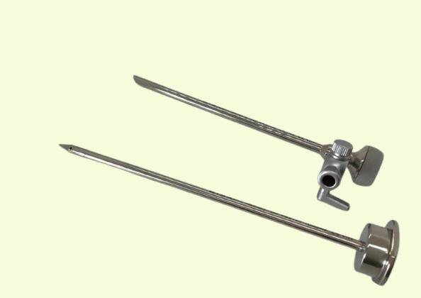 3mm diamtere, 11cm length Trocar with obturator-sheath and stopcock